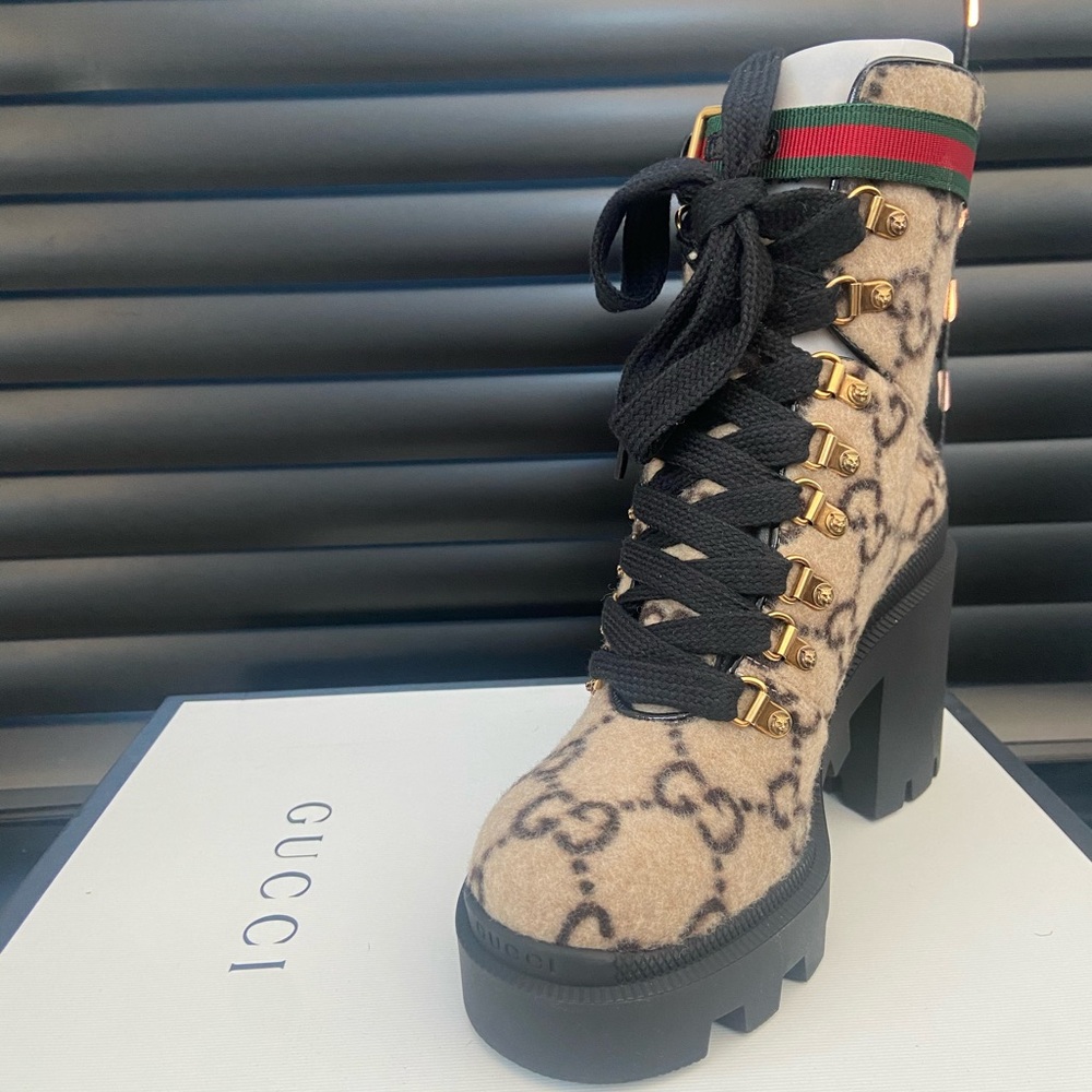 Gucci combat boots